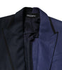 Dolce & Gabbana Navy Blue Double Breasted Suit Coat Blazer