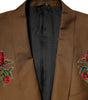 Dolce & Gabbana Brown MARTINI Single Breasted Coat Blazer