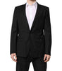 Dolce & Gabbana Black GOLD Single Breasted Suit Coat Blazer