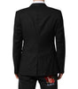 Dolce & Gabbana Black GOLD Single Breasted Suit Coat Blazer