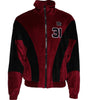 Dolce & Gabbana Red Black Cotton Logo FullZip Bomber Jacket