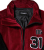 Dolce & Gabbana Red Black Cotton Logo FullZip Bomber Jacket