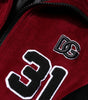 Dolce & Gabbana Red Black Cotton Logo FullZip Bomber Jacket