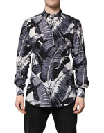 Chemise Dolce & Gabbana en coton multicolore imprimé feuilles de bananier