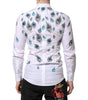 Chemise en coton blanc imprimé plumes Dolce & Gabbana