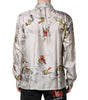 Dolce & Gabbana Multicolor Silk Printed Button Down Shirt