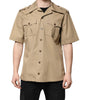 Dolce & Gabbana Brown Graphic Print Short Sleeves Shirt