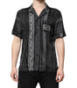 Dolce & Gabbana Black Silk Floral Print Short Sleeves Shirt