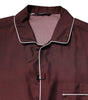 Dolce & Gabbana Burgundy Silk Dotted Long Sleeves Shirt