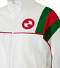 Sweat-shirt blanc en polyester avec logo Gucci
