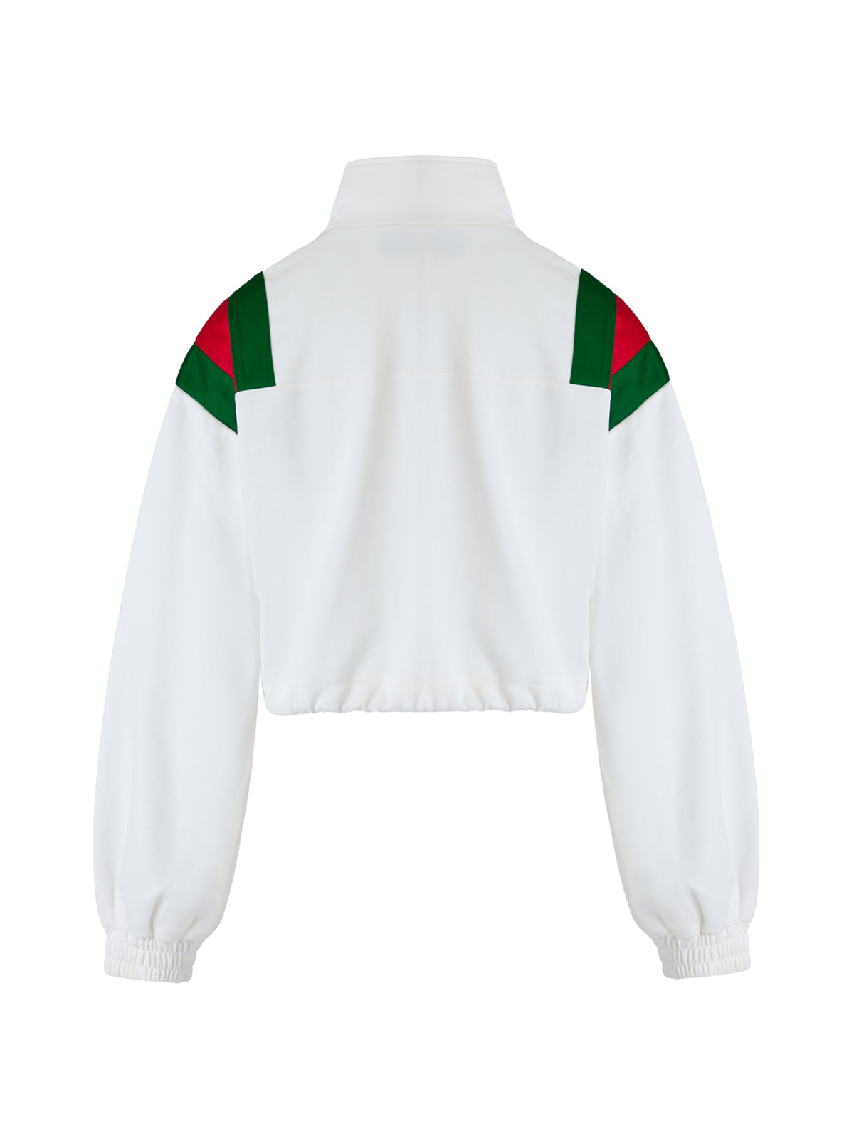 Sweat-shirt blanc en polyester avec logo Gucci