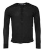 Dolce & Gabbana Black Printed Knitted Men Pullover Sweater