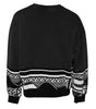 Dolce & Gabbana Black Cotton Logo Printed Pullover Sweater