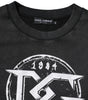 Dolce & Gabbana Black Cotton Logo Printed Pullover Sweater