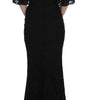 Dolce & Gabbana Black Floral Lace Long Bodycon Maxi Dress