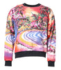 Dolce & Gabbana Multicolor Print Crew Neck Pullover Sweater