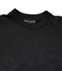 Dolce & Gabbana Black Embroidered Crew Neck Pullover Sweater