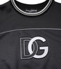 Dolce & Gabbana Black Logo Polyester Crew Neck Men Pullover Sweater