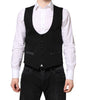Dolce & Gabbana Black Wool Waistcoat Dress Formal Vest