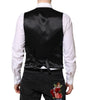 Dolce & Gabbana Black Wool Waistcoat Dress Formal Vest