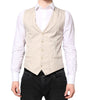 Dolce & Gabbana Beige Gray Dress Men Formal Waistcoat Vest