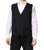 Dolce & Gabbana Black Wool Waistcoat Dress Formal Vest
