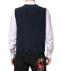 Dolce & Gabbana Black Wool Waistcoat Dress Formal Vest