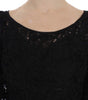 Dolce & Gabbana Black Floral Lace Long Bodycon Maxi Dress
