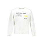 Sweat-shirt unisexe en coton blanc Calvin Klein