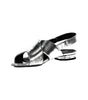 Calvin Klein Silver Leather Women Sandal
