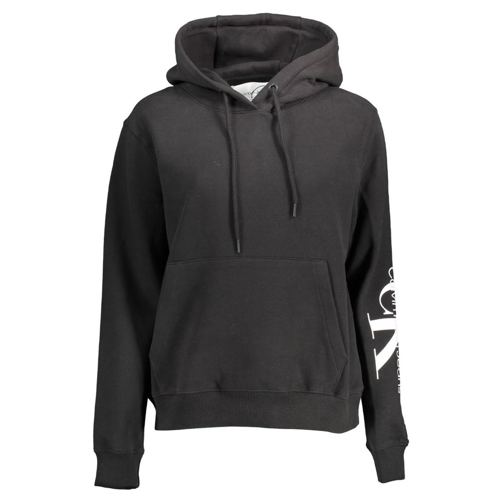 Sweat-shirt noir en coton pour femme Calvin Klein