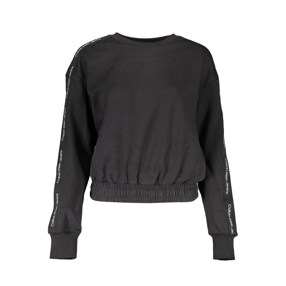 Pull femme en coton noir Calvin Klein