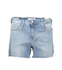 Short femme en coton bleu clair Calvin Klein