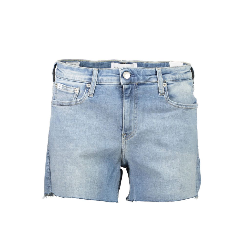 Short femme en coton bleu clair Calvin Klein