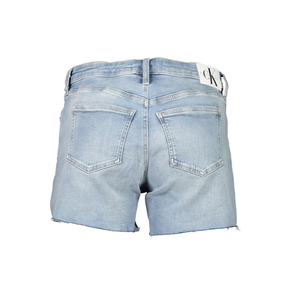 Short femme en coton bleu clair Calvin Klein