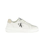 Calvin Klein Chic White Lace-Up Sneakers with Contrast Details