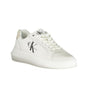 Calvin Klein Chic White Lace-Up Sneakers with Contrast Details