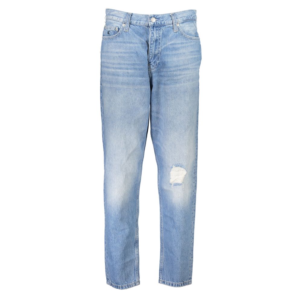 Jean Calvin Klein bleu clair en coton pour femme