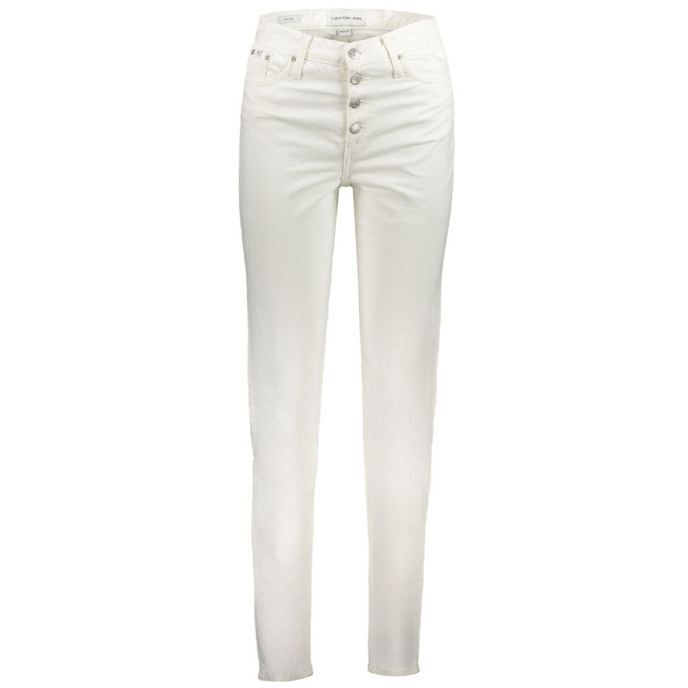 Jean et pantalon en coton blanc Calvin Klein
