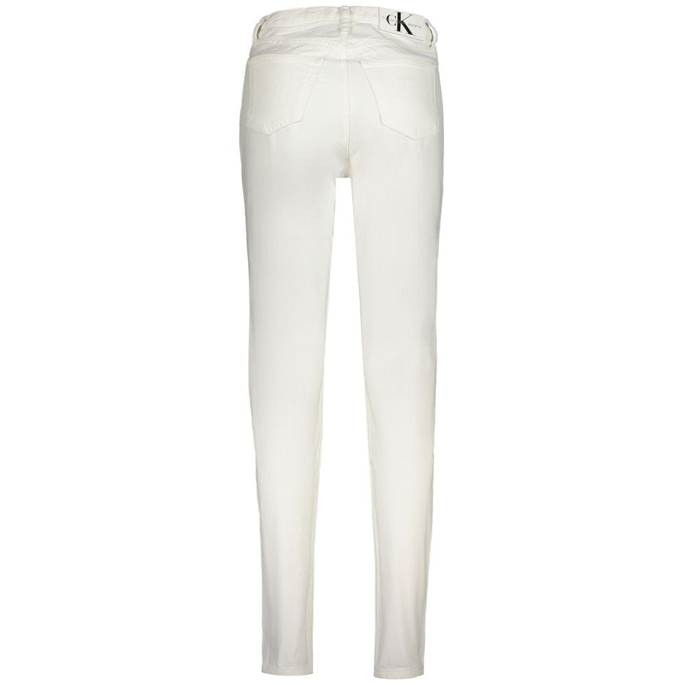 Jean et pantalon en coton blanc Calvin Klein