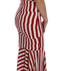 Dolce & Gabbana Red White Silk Stretch Dress