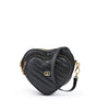 Gucci Black Leather Mini Heart Crossbody Bag