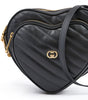 Gucci Black Leather Mini Heart Crossbody Bag