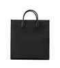 Sac fourre-tout moyen en cuir noir avec logo Gucci