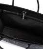 Sac fourre-tout moyen en cuir noir avec logo Gucci