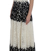 Dolce & Gabbana Floral Lace Ricamo Long Ball Maxi Dress