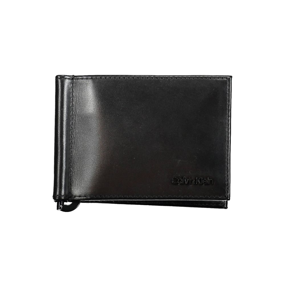 Portefeuille homme en cuir noir Calvin Klein