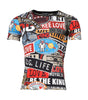 Dolce & Gabbana Multicolor Patchwork Cotton Crew Neck T-shirt