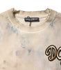 Dolce & Gabbana Beige Tie Dye DG Embroidery Cropped T-shirt