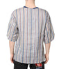 Dolce & Gabbana Multicolor Striped Pin Up Linen Round Neck T-shirt